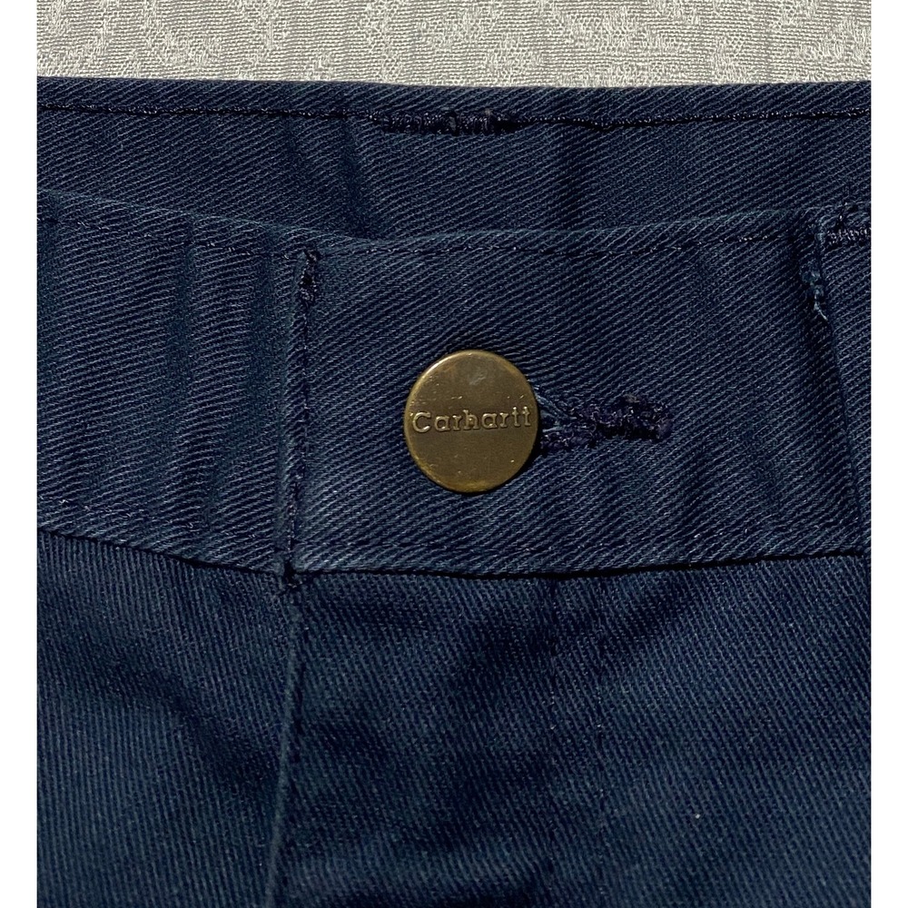 Carhartt Mens Double Knee Work Pants Navy Blue Relaxed Fit Carpenter 32x29 - Picture 8 of 9